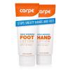imageCarpe Sweat Absorbing Hand ampamp Foot Lotion Bundle Stop Sweaty Hands and SweatySmelly Feet Dermatologist Recommended