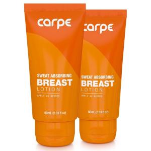 imageCarpe Sweat Absorbing Breast  Helps Keep Your Breasts and Skin Folds Dry  Sweat Absorbing Lotion  Helps Control Under Breast Sweat  Great For Chafing and Stain Prevention203 Fl Oz Pack of 2