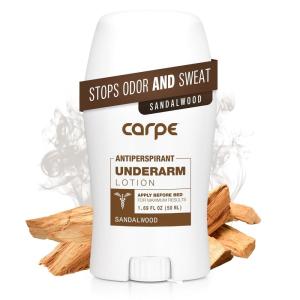 imageCarpe Underarm Antiperspirant and Deodorant Clinical strength with allnatural Eucalyptus scent Combat excessive sweating Stay fresh and dry Great for hyperhidrosisSandalwood