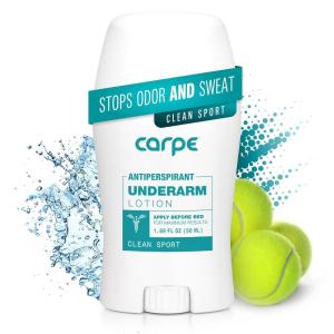 imageCarpe Underarm Antiperspirant and Deodorant Clinical strength with allnatural Eucalyptus scent Combat excessive sweating Stay fresh and dry Great for hyperhidrosisClean Sport