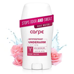 imageCarpe Underarm Antiperspirant and Deodorant Clinical strength with allnatural Eucalyptus scent Combat excessive sweating Stay fresh and dry Great for hyperhidrosisRose Water