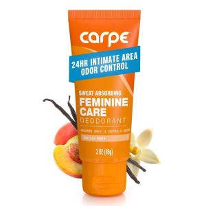 imageNEW Carpe Feminine Care Intimate Deodorant for Women pH Balanced and Sweat Absorbing Whole Body Deodorant Gynecologist Tested Safe for Private Parts Tropical Paradise ScentVanilla Peach